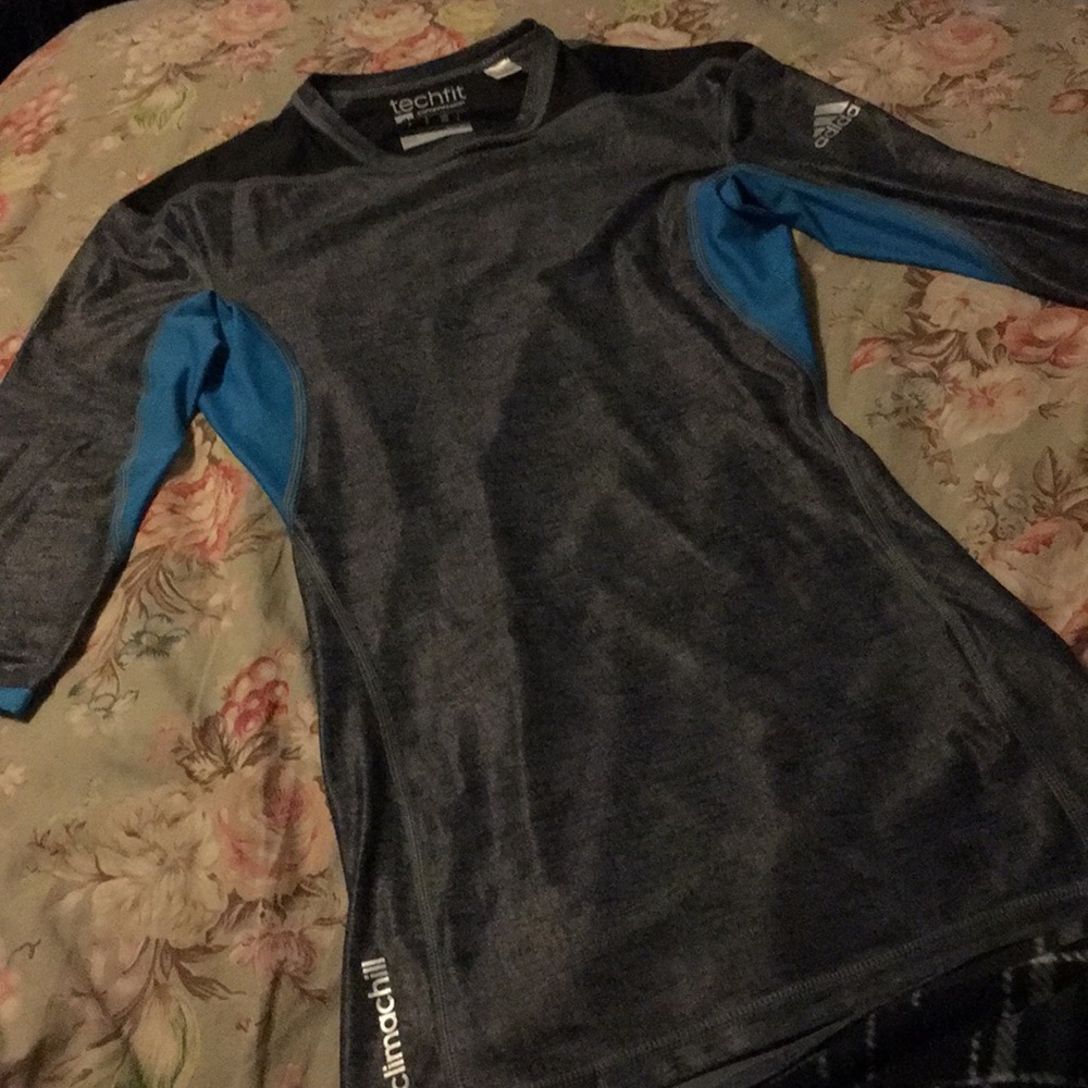 Adidas Tech Fit compression climachill gym shirt